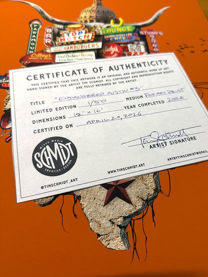 Endangered Austin #3 - UT Edition